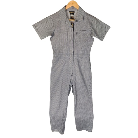 Nooworks Pants - Nooworks Railroad Stripe Coveralls Small Blue Stripe Short Sleeve Workwear
